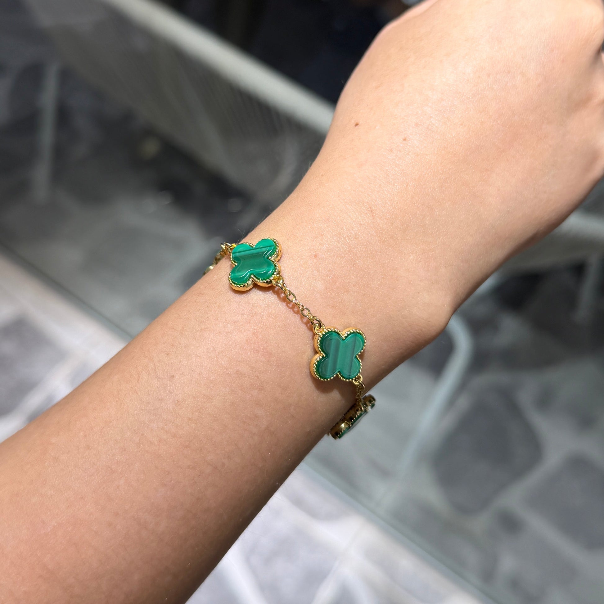 Pulsera trébol verde