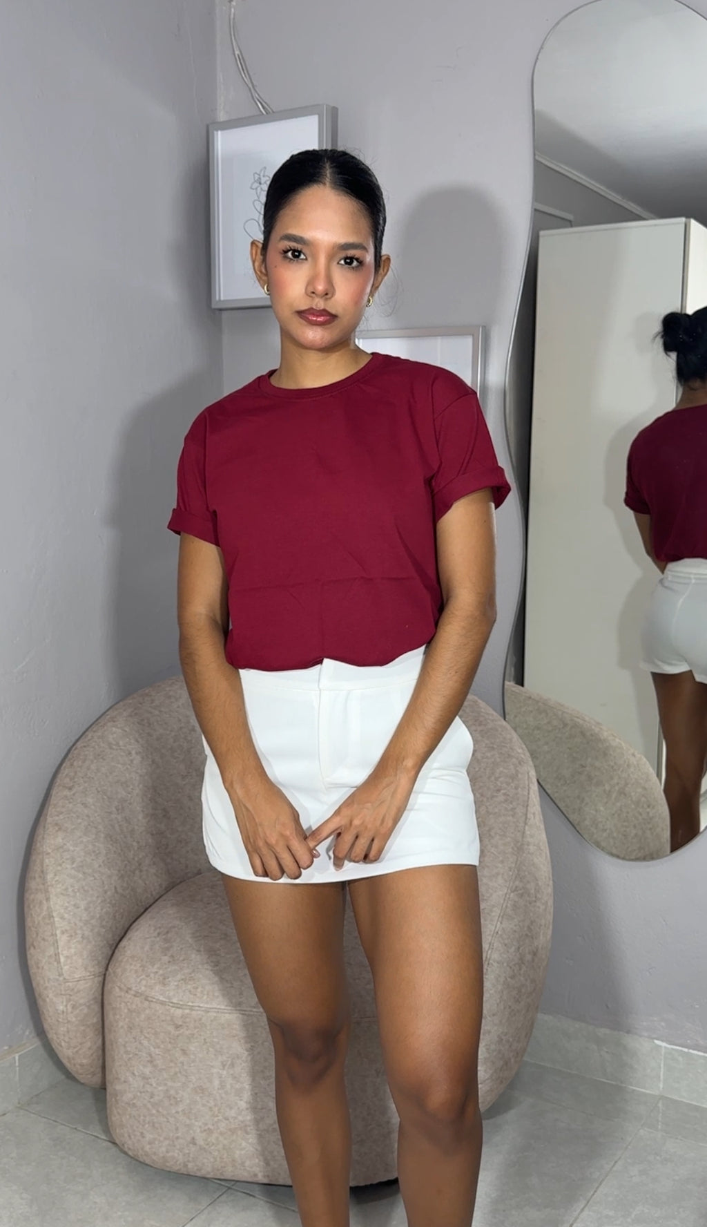 Camisa Basica Vinotinto