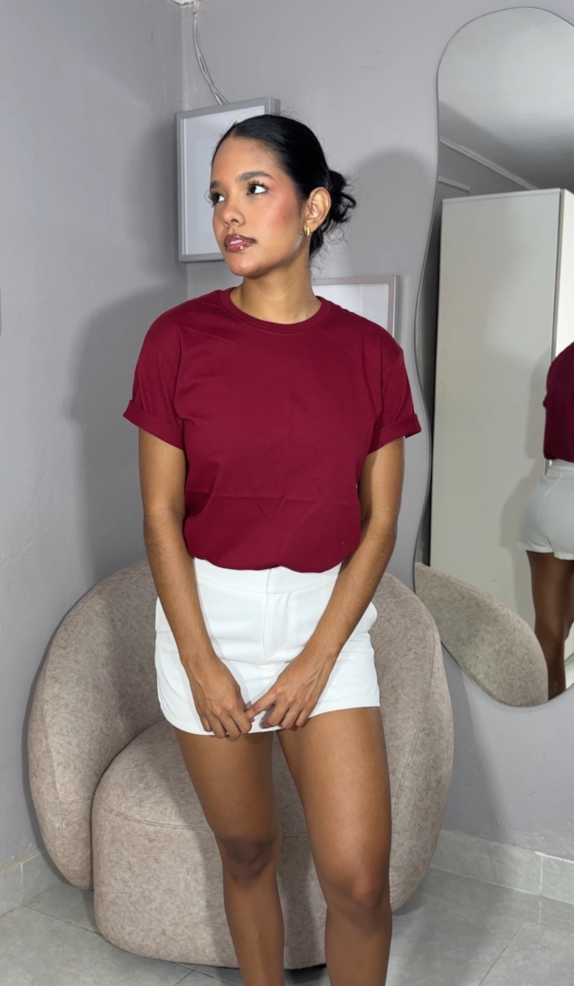 Camisa Basica Vinotinto