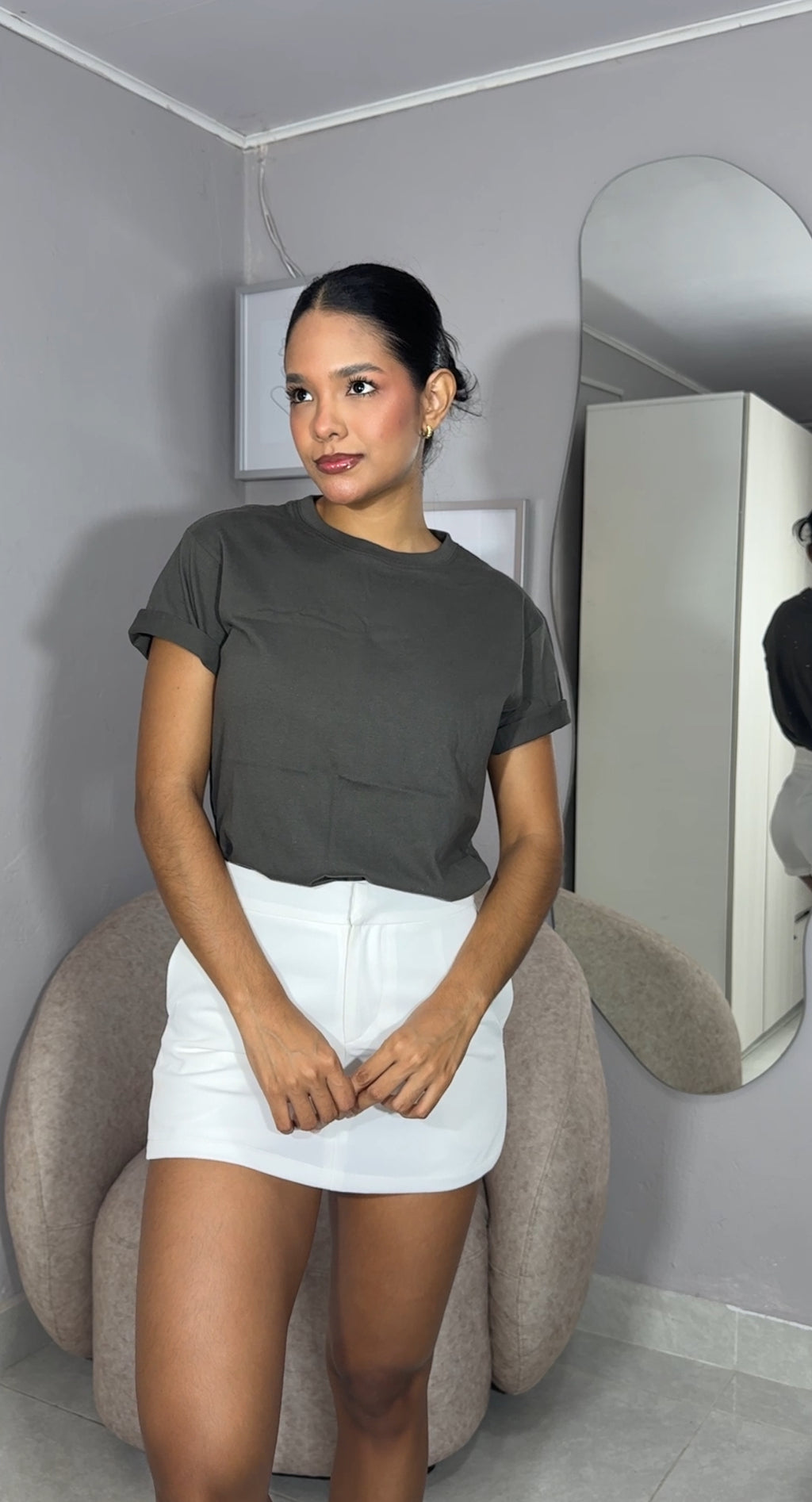 Camisa Basica Gris Oscuro