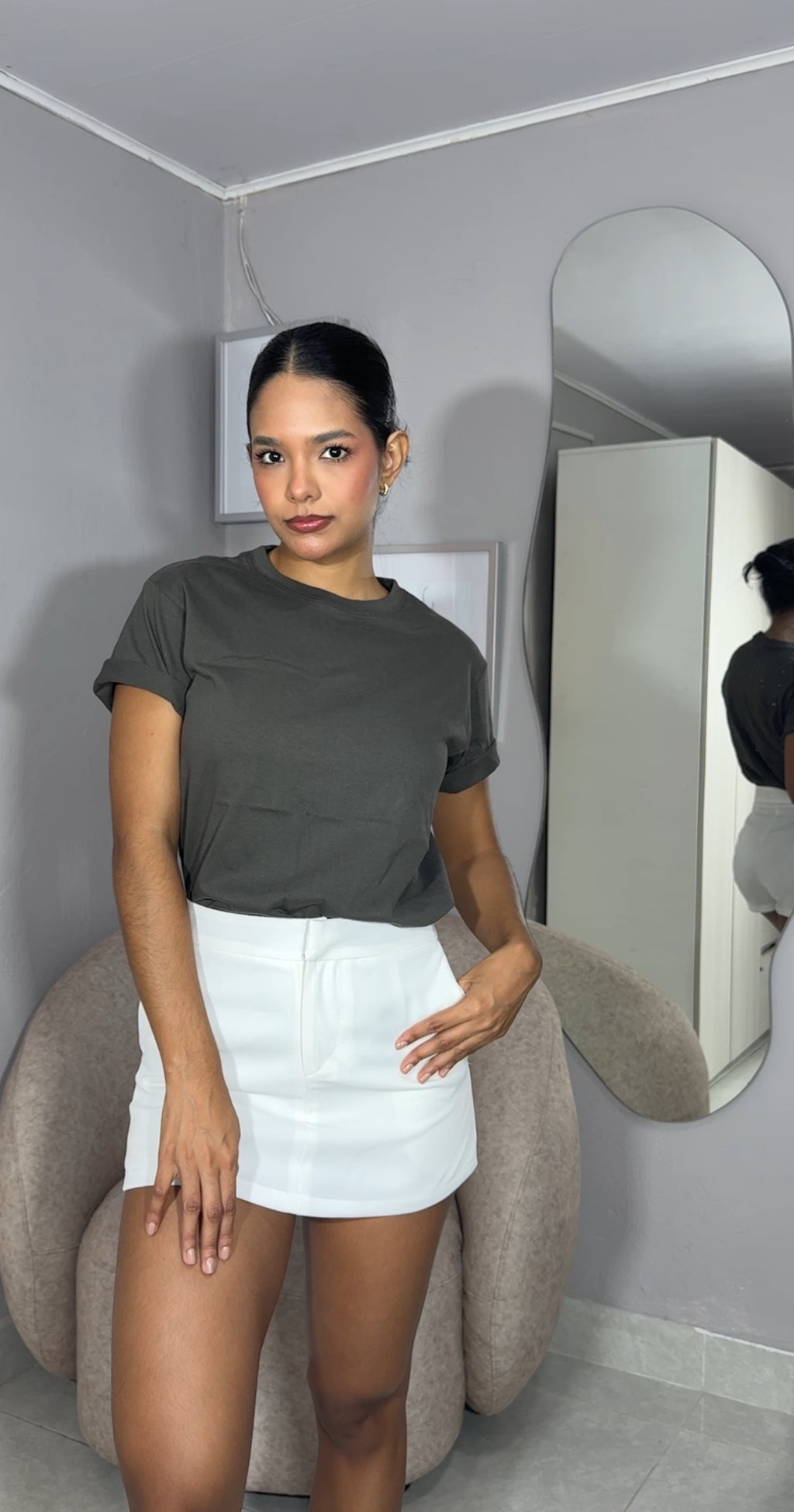 Camisa Basica Gris Oscuro