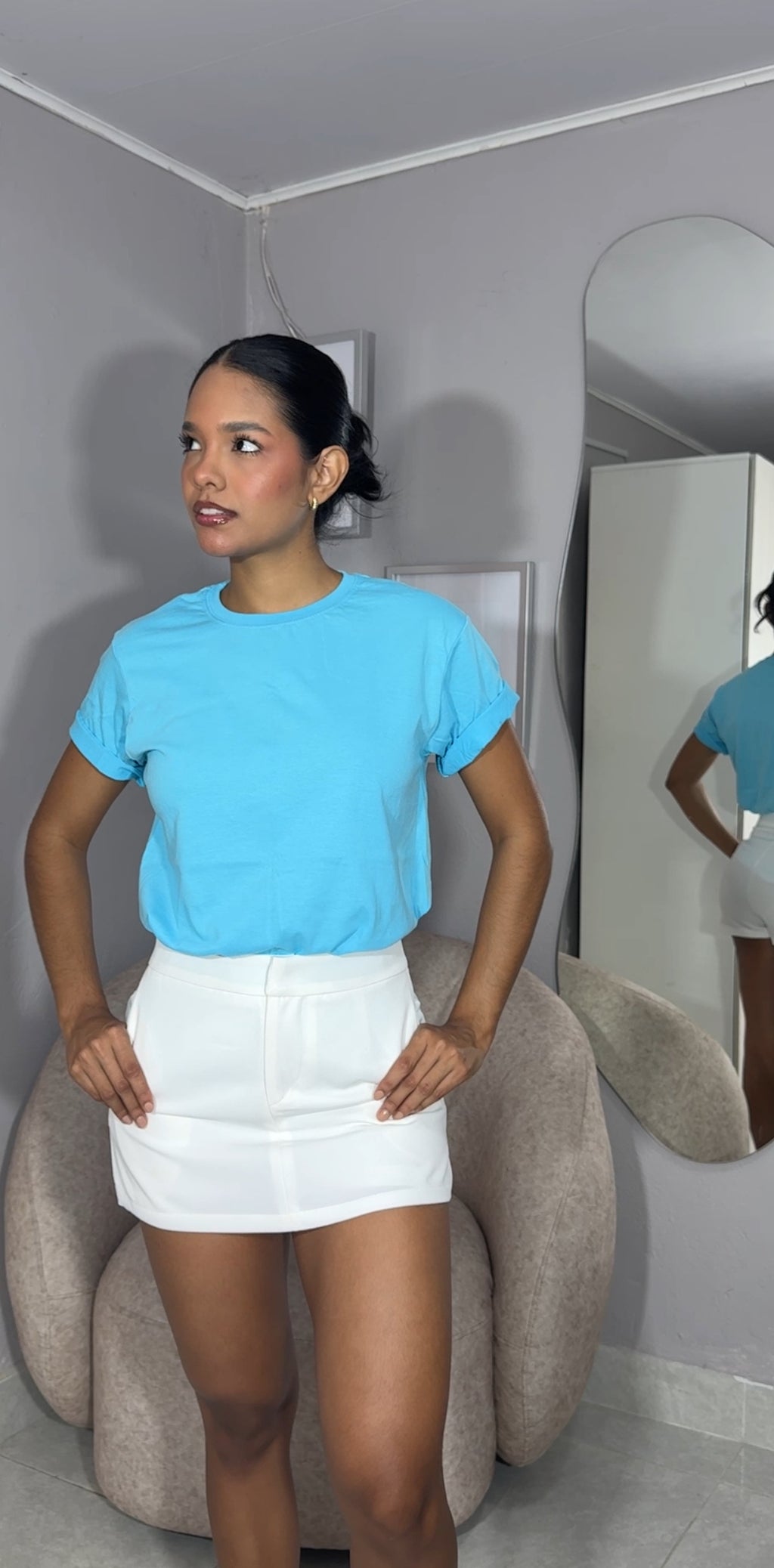 Camisa Básica Azul Bebe