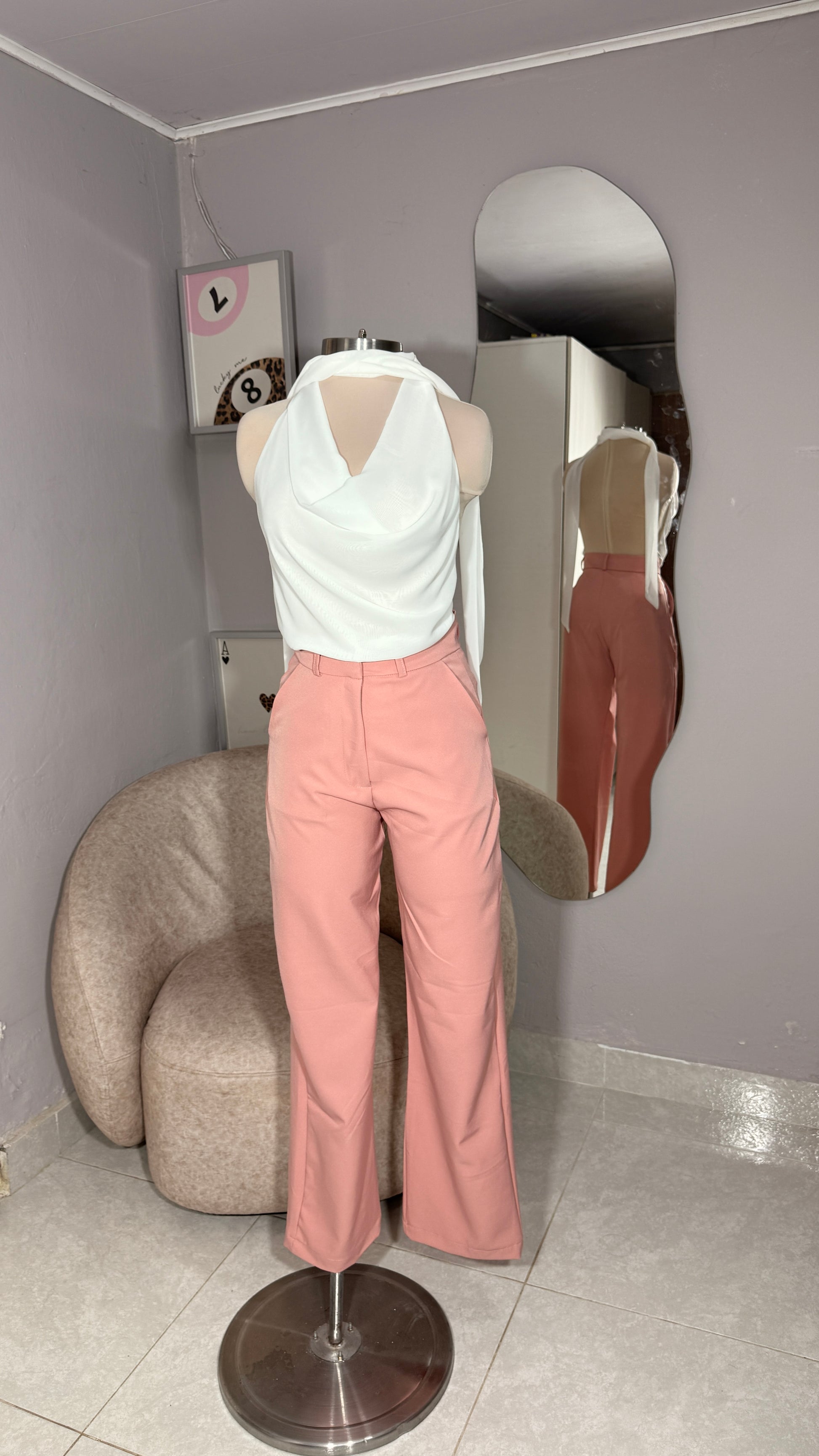 Pant clasic Palo rosa