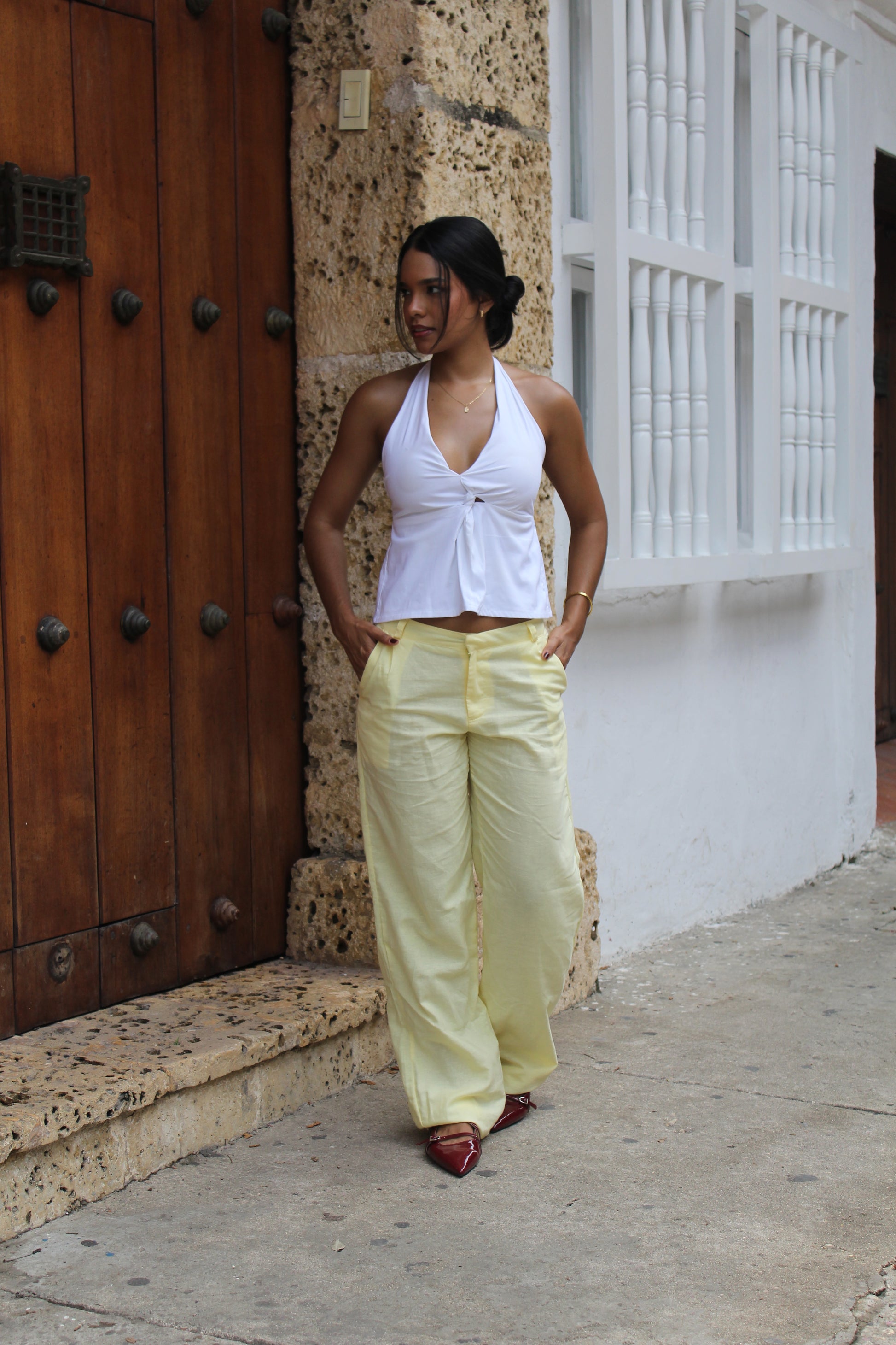 Pant Santorini Amarillo