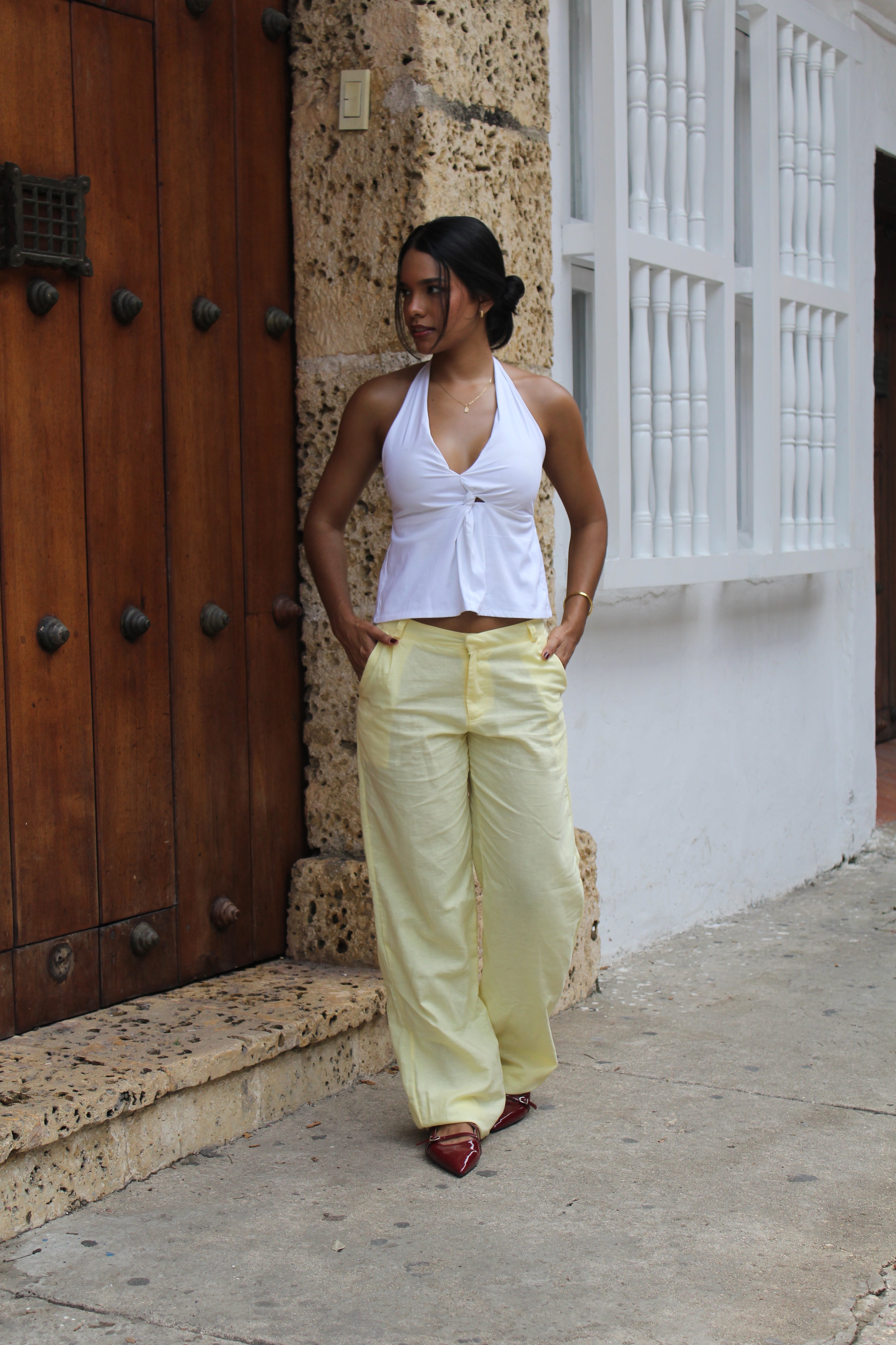 Pant Santorini Amarillo