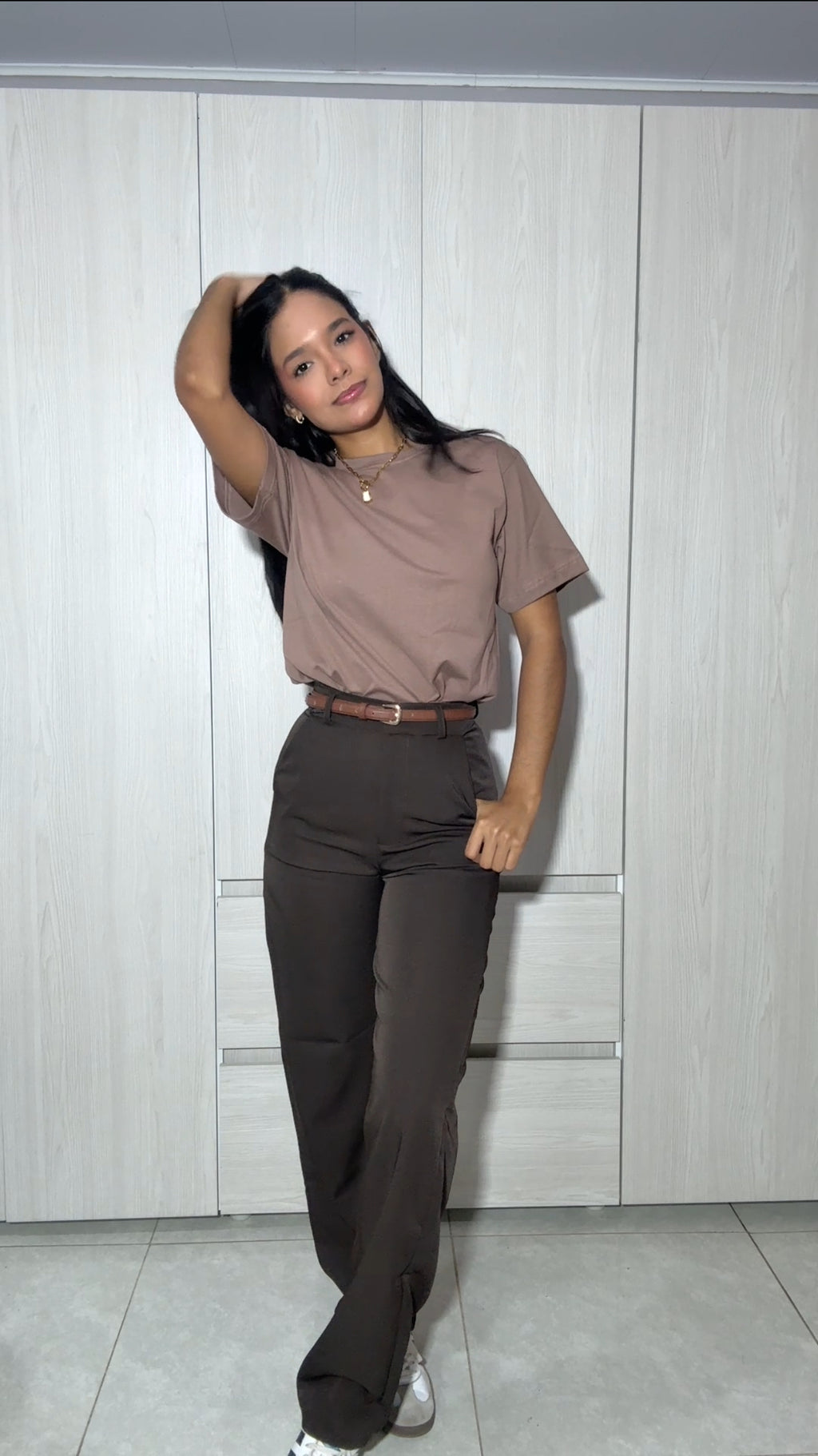 Pantalón Clasic Café (Sin Pinza)