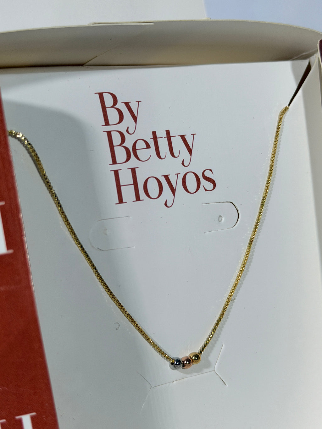 Cadena 3 perlas multicolor